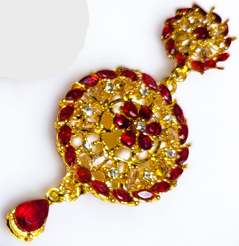 reb ruby earring design