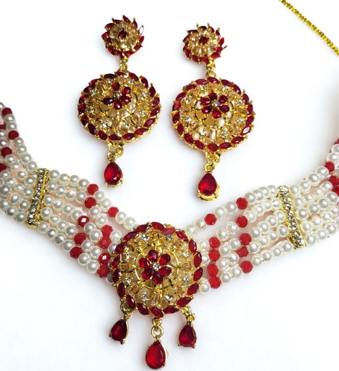 choker set with earrings