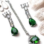 Green & Silver Pear Drop