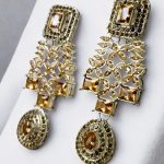 Champagne & Silver Kundan Maang Tikka