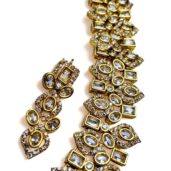 White Kundan Choker Set