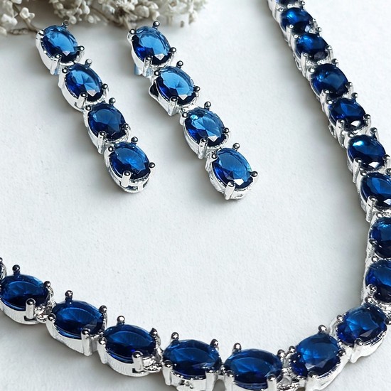 Silver Statement Necklace Set