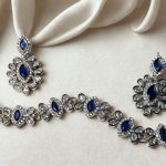 Sapphire Blue Necklace with earrings