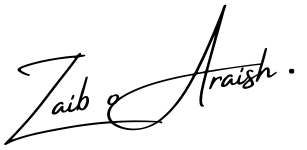 Zaib o Araish brand signature