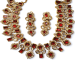 Red & Gold Kundan Imitation Jewelry Set